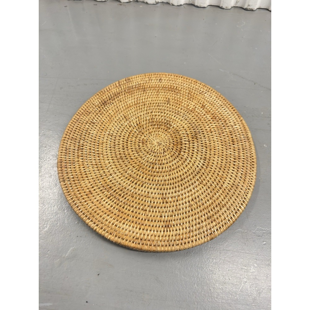 Artifacts Trading Company Hand Woven Rattan Tray 16" Coastal Home Decor NEW - Picture 4 of 7